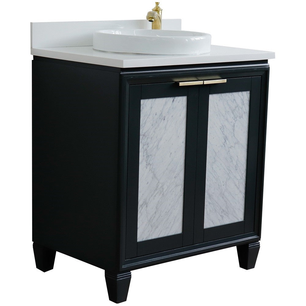 Bellaterra 400990-31-DG-WERD 31" Wood Single Vanity w/ Counter Top and Sink Dark Gray