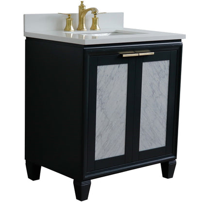 Bellaterra 400990-31-DG-WER 31" Wood Single Vanity w/ Counter Top and Sink Dark Gray