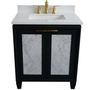 Bellaterra 400990-31-DG-WER 31" Wood Single Vanity w/ Counter Top and Sink Dark Gray