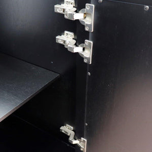 Bellaterra 42" Single Sink Vanity - Cabinet Only 400990-42L, Black / Left Door, Inside