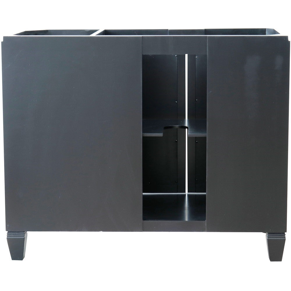 Bellaterra 42" Single Sink Vanity - Cabinet Only 400990-42L, Black / Left Door, Backside