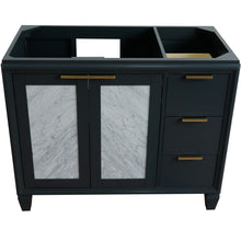 Load image into Gallery viewer, Bellaterra 42&quot; Single Sink Vanity - Cabinet Only 400990-42L, Dark Gray / Left Door, Front