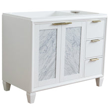 Load image into Gallery viewer, Bellaterra 42&quot; Single Sink Vanity - Cabinet Only 400990-42L, White / Left Door, Front