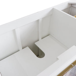 Bellaterra 42" Single Sink Vanity - Cabinet Only 400990-42L, White / Left Door, Top Inside