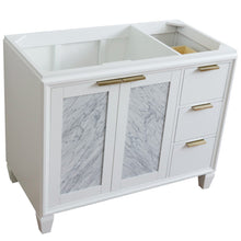 Load image into Gallery viewer, Bellaterra 42&quot; Single Sink Vanity - Cabinet Only 400990-42L, White / Left Door, Front Top