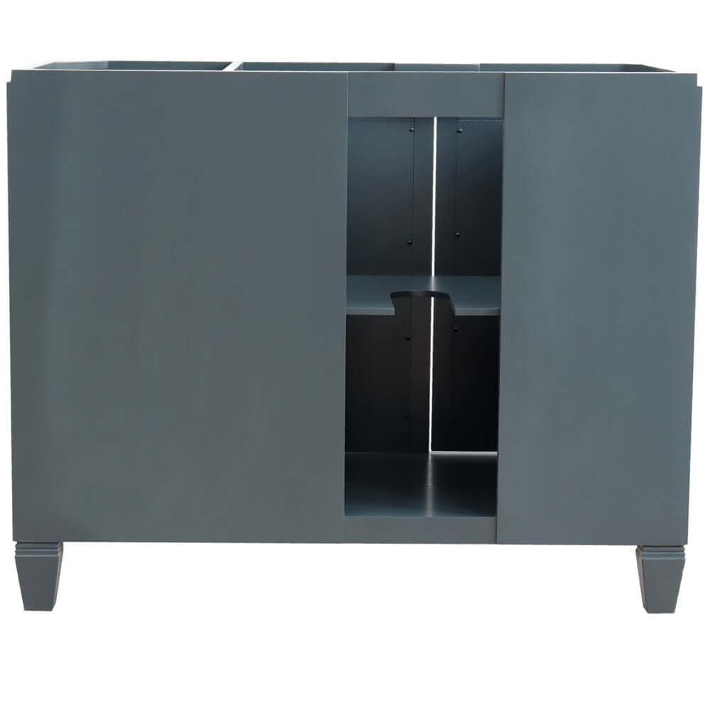 Bellaterra Shlomo - to Split Dark Gray 43" Single Vanity w/ Counter Top and Left Sink-Left Door 400990-43L-DG-BGOL