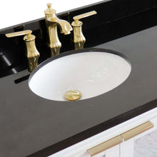 Load image into Gallery viewer, Bellaterra White 43&quot; Single Vanity, Black Top, Left Doors Oval Sink  400990-43L-WH