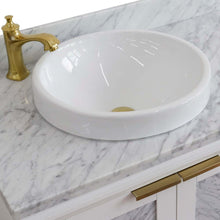 Load image into Gallery viewer, Bellaterra White 43&quot; Single Vanity, White Cararra Top, Left Doors round Sink  400990-43L-WH