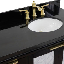Load image into Gallery viewer, Bellaterra 43&quot; Single Vanity w/ Counter Top and Sink Black Finish - Right Door/Right Sink 400990-43R-BL-BGOR