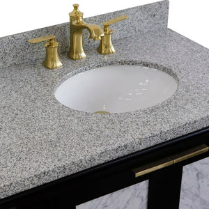 Bellaterra 43" Single Vanity w/ Counter Top and Sink Black Finish - Right Door/Right Sink 400990-43R-BL-GYOR