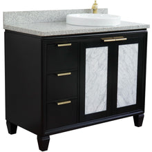 Load image into Gallery viewer, Bellaterra 43&quot; Single Vanity w/ Counter Top and Sink Black Finish - Right Door/Right Sink 400990-43R-BL-GYRDR