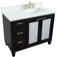 Load image into Gallery viewer, Bellaterra 43&quot; Single Vanity w/ Counter Top and Sink Black Finish - Right Door/Right Sink 400990-43R-BL