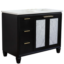 Load image into Gallery viewer, Bellaterra 43&quot; Single Vanity w/ Counter Top and Sink Black Finish - Right Door/Right Sink 400990-43R-BL-WERR
