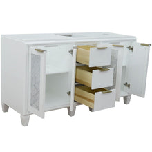 Load image into Gallery viewer, Bellaterra 60&quot; Double Vanity - Cabinet Only 400990-60D, White, Open