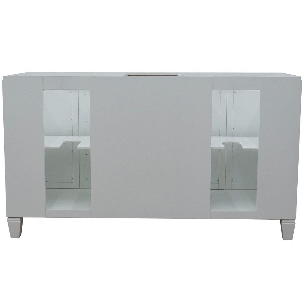 Bellaterra 60" Double Vanity - Cabinet Only 400990-60D, White, Backside