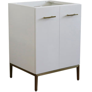 Bellaterra 408001-24-WH 24" Single Sink Vanity in White Finish - Cabinet Only