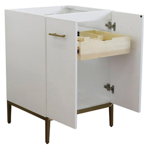 Bellaterra 408001-24-WH 24" Single Sink Vanity in White Finish - Cabinet Only