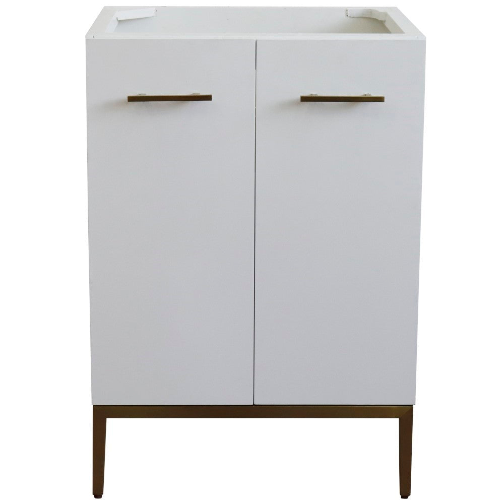 Bellaterra 408001-24-WH 24" Single Sink Vanity in White Finish - Cabinet Only