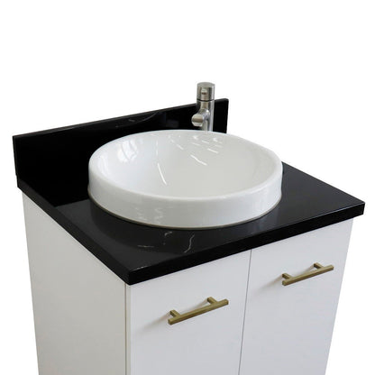 Bellaterra 25" Wood Single Vanity w/ Counter Top and Sink 408001-25-WH-BGRD (White)