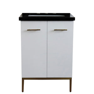Bellaterra 25" Wood Single Vanity w/ Counter Top and Sink 408001-25-WH-BGR (White)
