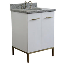 Load image into Gallery viewer, Bellaterra 25&quot; Wood Single Vanity w/ Counter Top and Sink 408001-25-WH-GYO (White)
