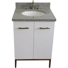 Load image into Gallery viewer, Bellaterra 25&quot; Wood Single Vanity w/ Counter Top and Sink 408001-25-WH-GYO (White)