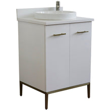 Load image into Gallery viewer, Bellaterra 25&quot; Wood Single Vanity w/ Counter Top and Sink 408001-25-WH-WERD (White)