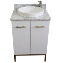 Load image into Gallery viewer, Bellaterra 25&quot; Wood Single Vanity w/ Counter Top and Sink 408001-25-WH-WMRD (White)