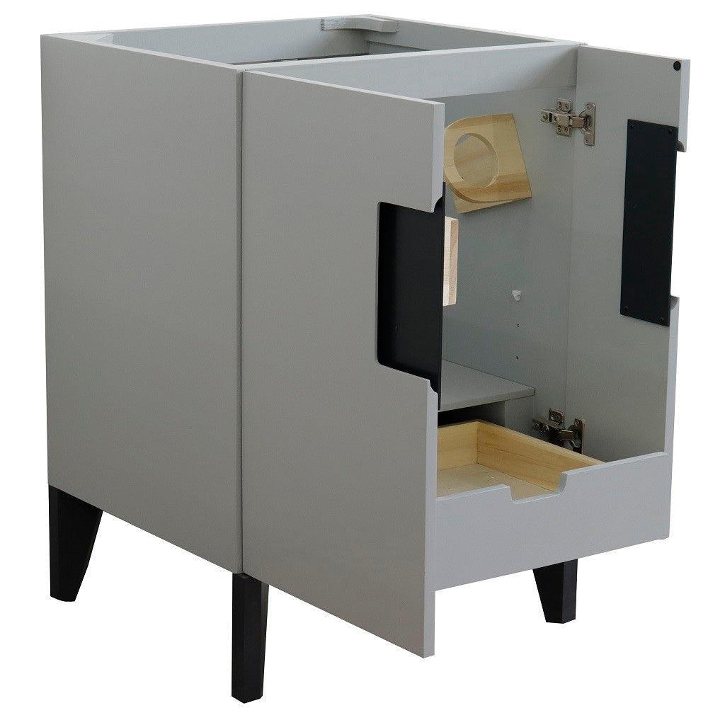 Bellaterra 408800-24-LG-WH 24" Single Sink Vanity - Cabinet Only 