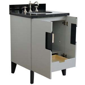 Bellaterra 25" Wood Single Vanity w/ Counter Top and Sink Light Gray Finish 408800-25-LG-BGO