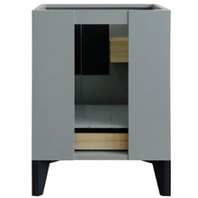 Load image into Gallery viewer, Bellaterra 25&quot; Wood Single Vanity w/ Counter Top and Sink Light Gray Finish 408800-25-LG-BGO
