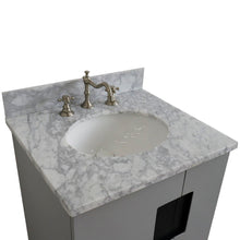 Load image into Gallery viewer, Bellaterra 25&quot; Wood Single Vanity w/ Counter Top and Sink Light Gray Finish 408800-25-LG-WMO