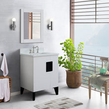 Load image into Gallery viewer, Bellaterra 25&quot; Wood Single Vanity w/ Counter Top and Sink White Finish 408800-25-WH-WER
