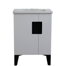 Load image into Gallery viewer, Bellaterra 25&quot; Wood Single Vanity w/ Counter Top and Sink White Finish 408800-25-WH-WER