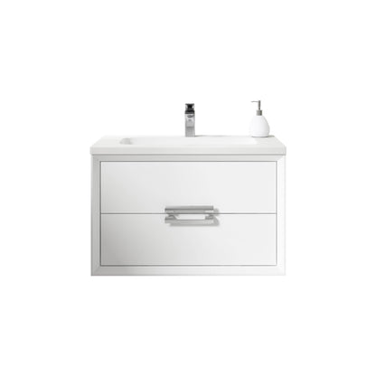 Lucena Bath 40" Décor Tirador Vanity in White, Black, Gray or White and Silver. - The Bath Vanities