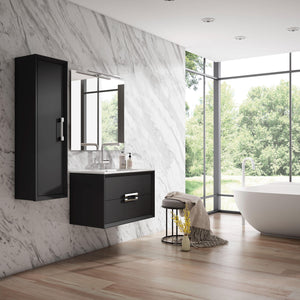 Lucena Bath 32" Décor Tirador Vanity in White, Black, Gray or White and Silver. - The Bath Vanities