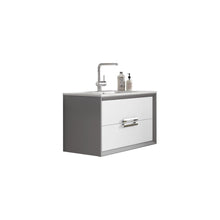 Load image into Gallery viewer, Lucena Bath 40&quot; Décor Tirador Vanity in White, Black, Gray or White and Silver. - The Bath Vanities
