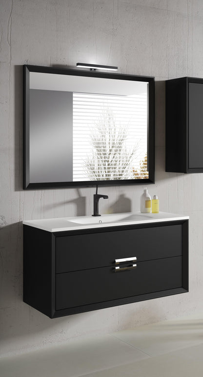 Lucena Bath 24" Décor Tirador Vanity in White, Black, Gray or White and Silver. - The Bath Vanities