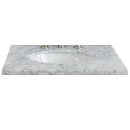 Bellaterra 25” White Carrara Countertop and Single Oval Sink 430001-25-WMO