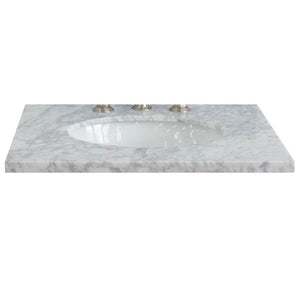 Bellaterra 25” White Carrara Countertop and Single Oval Sink 430001-25-WMO