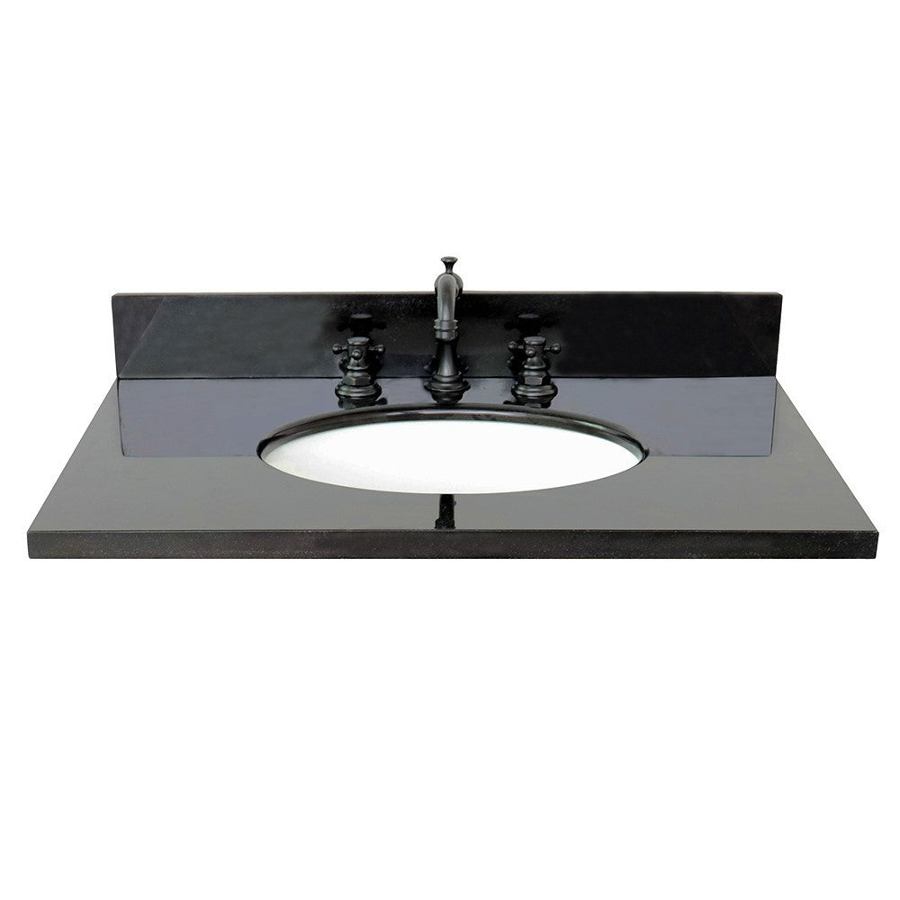 Bellaterra 31” Black Galaxy Granite Top With Oval Sink 430001-31-BGO