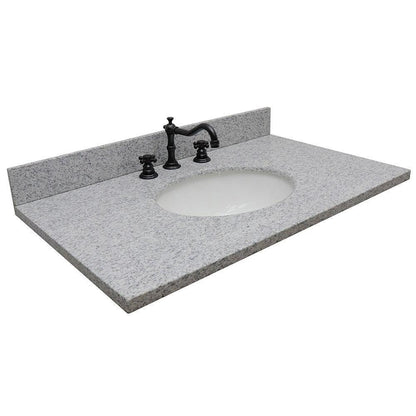 Bellaterra 37” Gray Granite Top With Oval Sink 430001-37-GYO