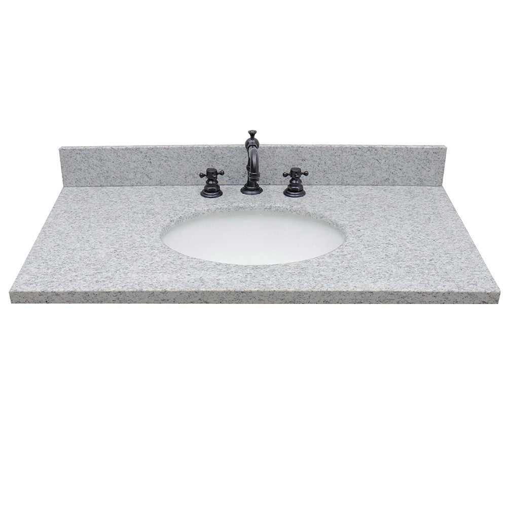 Bellaterra 37” Gray Granite Top With Oval Sink 430001-37-GYO