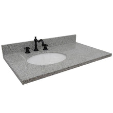 Load image into Gallery viewer, Bellaterra 37” Gray Granite Top With Oval Sink Left 430001-37L-GYO