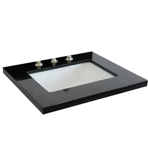 Bellaterra 25" Black Galaxy Countertop And Single Rectangle Sink,