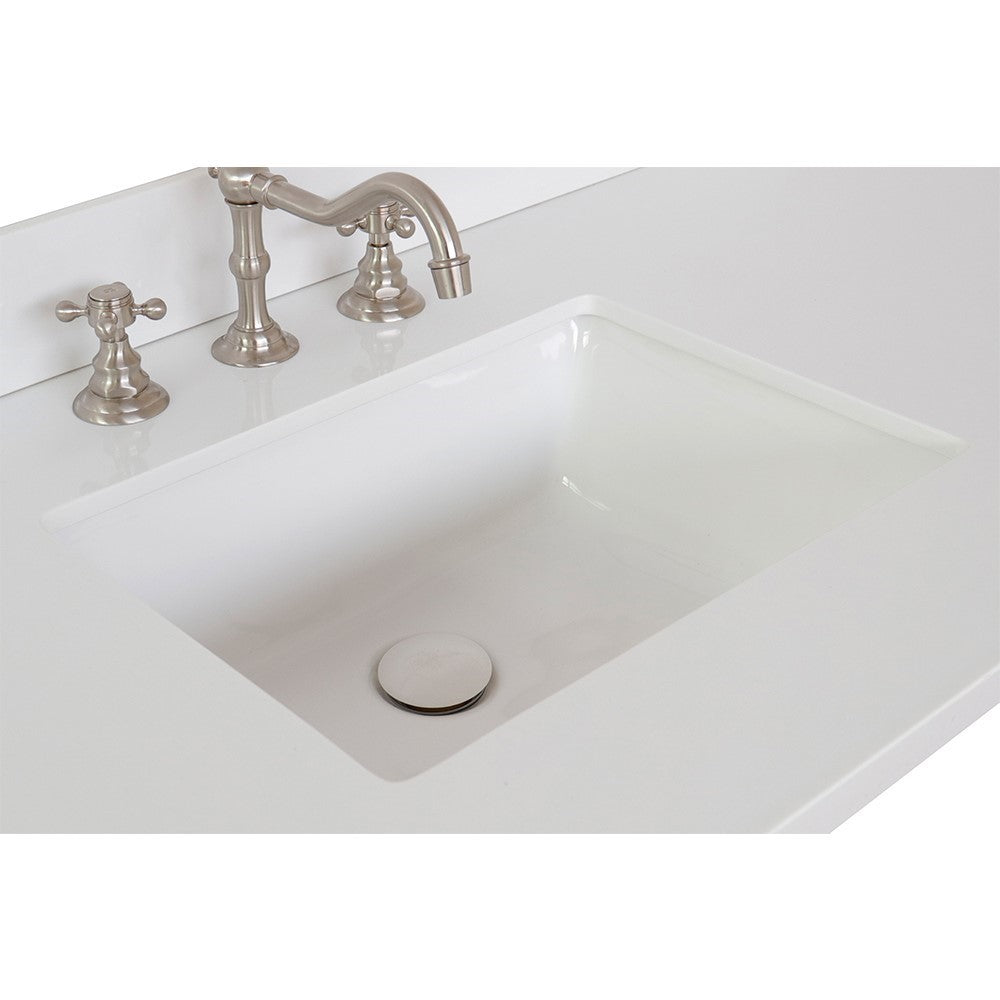 Bellaterra 31” White Quartz Top With Rectangle Sink 430002-31-WER