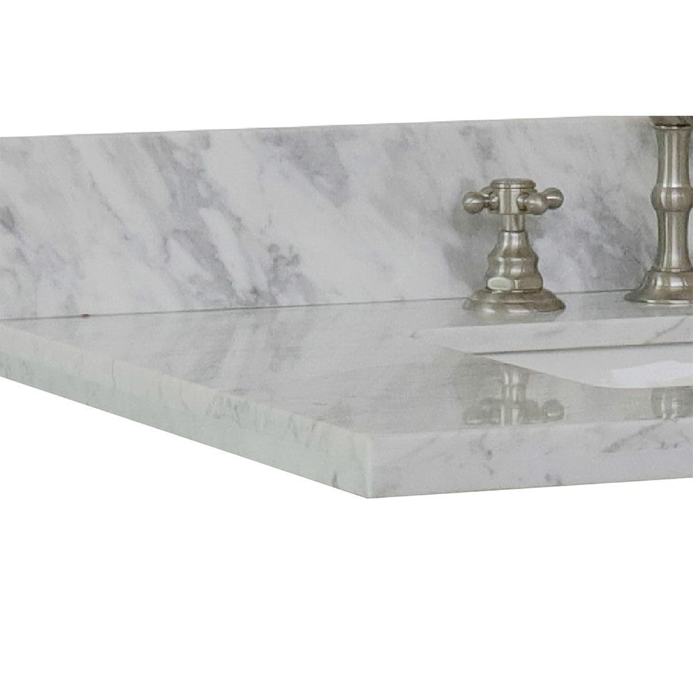 Bellaterra 31” White Carrara Top With Rectangle Sink 430002-31-WMR