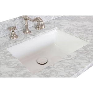 Bellaterra 31” White Carrara Top With Rectangle Sink 430002-31-WMR