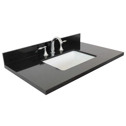 Bellaterra 37” Black Galaxy Granite Top With Rectangle Sink 430002-37-BGR