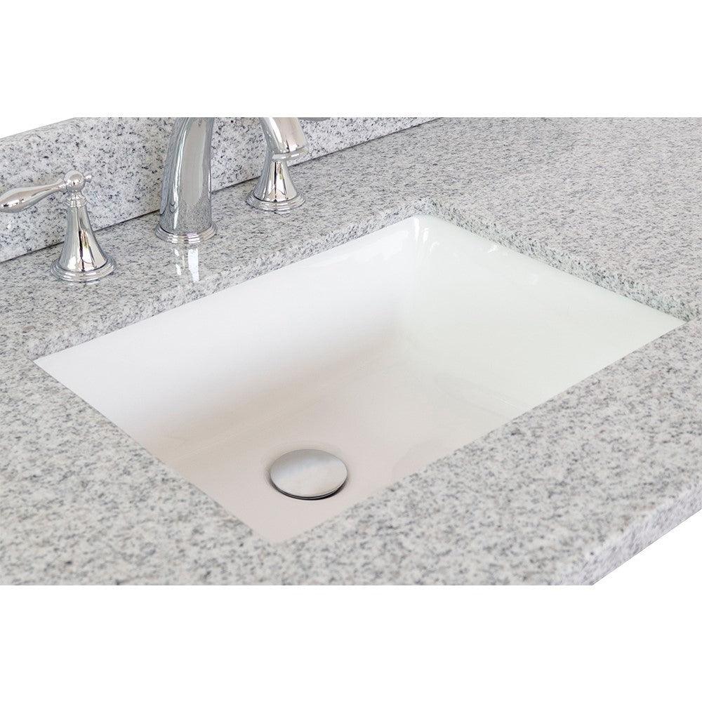 Bellaterra 37” Gray Granite Top With Rectangle Sink 430002-37-GYR
